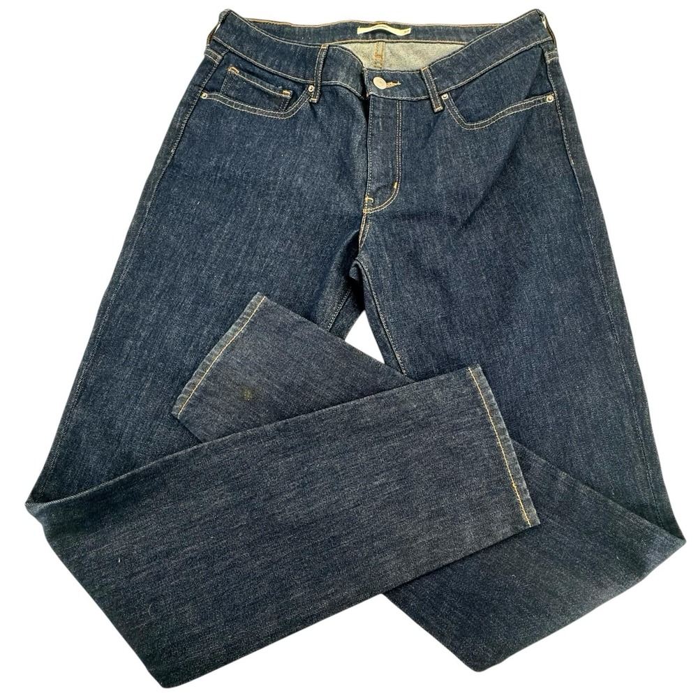 Levi's 711 Skinny Jeans Size 30 Dark Wash Mid Rise Stretch Denim Blue New - Picture 1 of 9